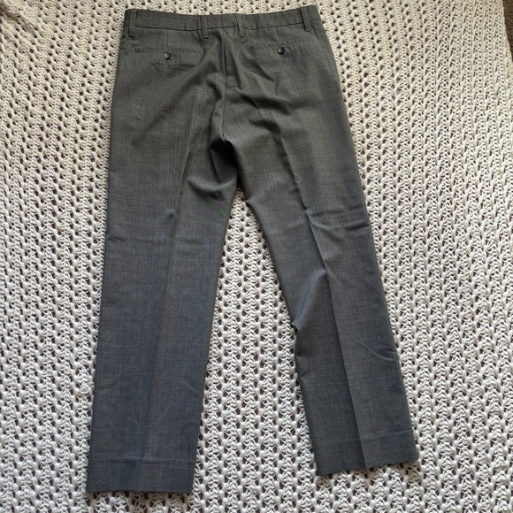 HUGO BOSS Halmex Straight Wool Blend Dress Pants High Rise Men's SZ 37 Gray - Picture 3 of 16
